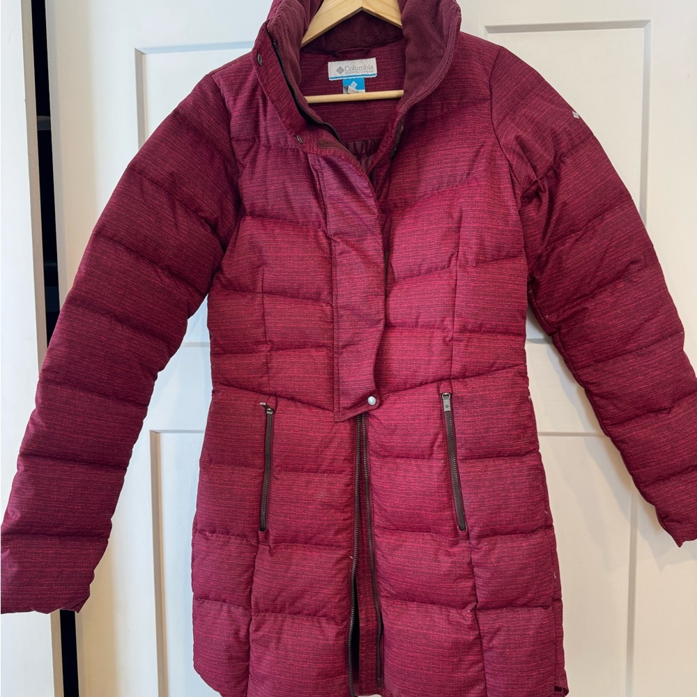 Women's Burgundy Puffer Coat